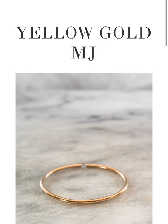 Maple and J Jewelry - Yellow Gold Open Cuff Bracelet